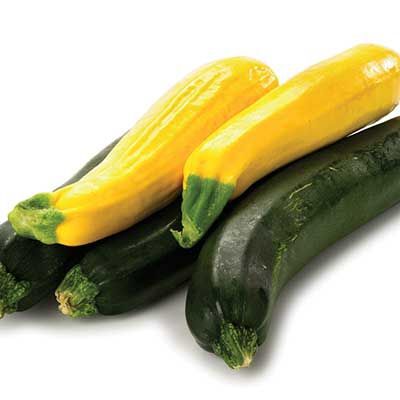 Green and yellow zucchini
