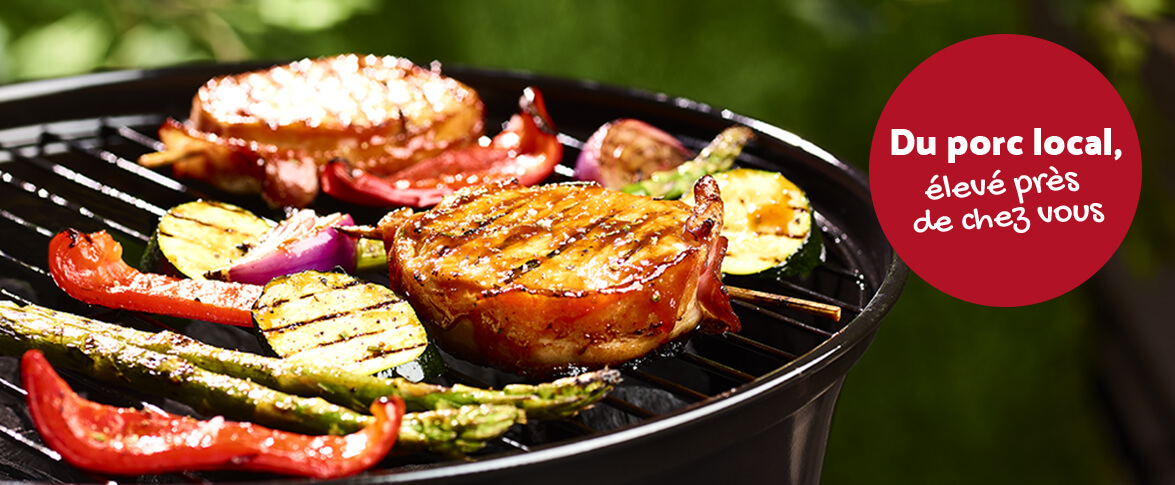 Tournedos de porc BBQ maison et légumes de saison