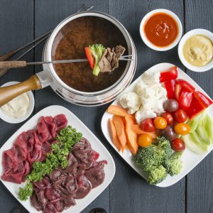 Repas fondue au chalet