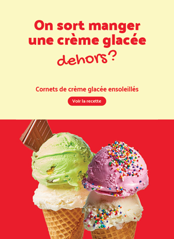 Cornets de crème glacée ensoleillés