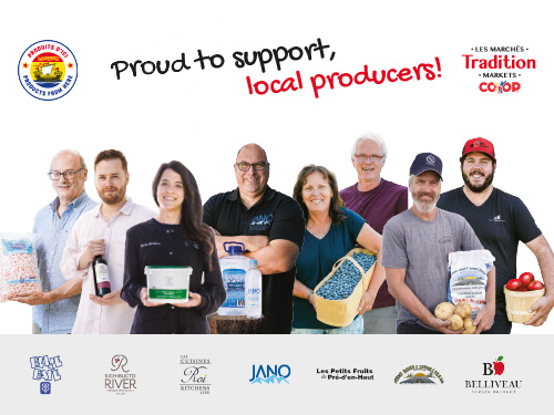 Les Marchés Tradition co-ops are proud to support local producers!