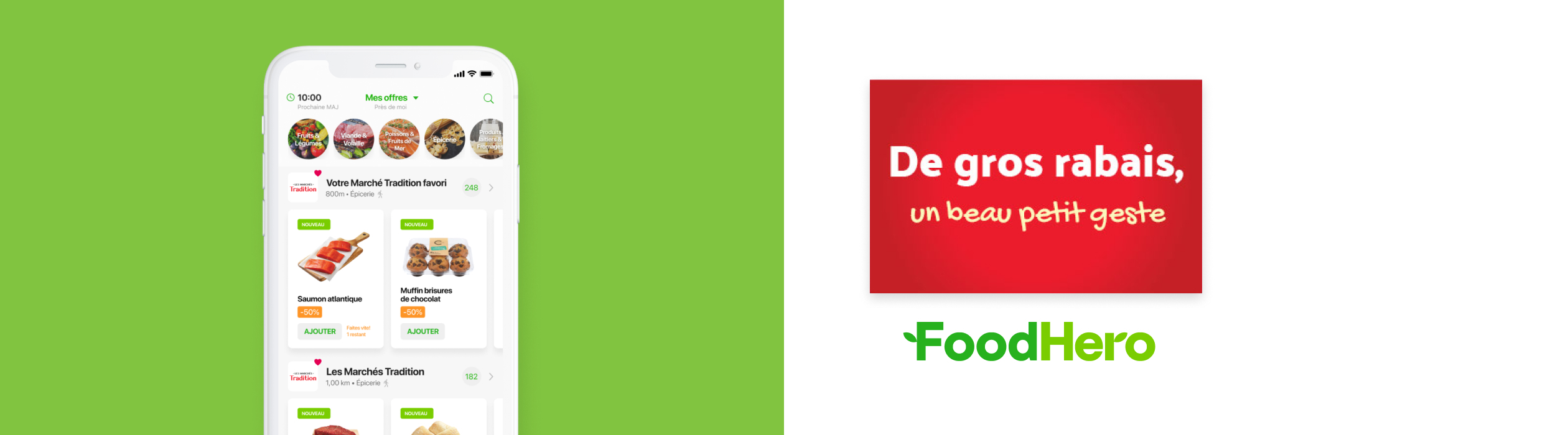 De gros rabais, un beau petit geste