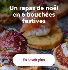 Un repas de noël en 6 bouchées festives