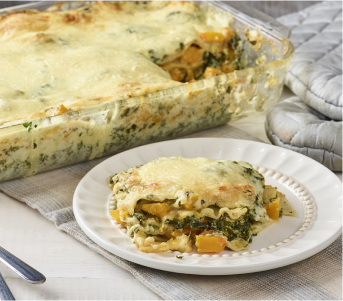 Lasagne végétarienne aux épinards et à la courge