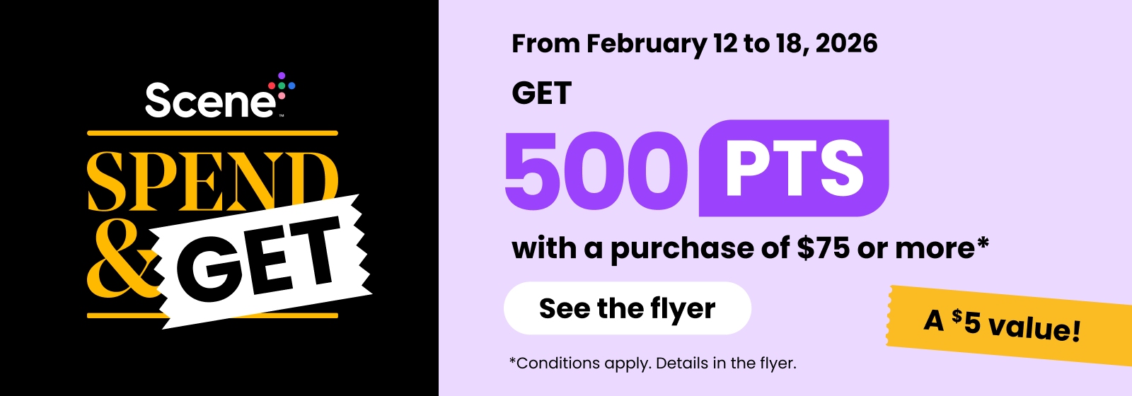 Scene plus spend & get