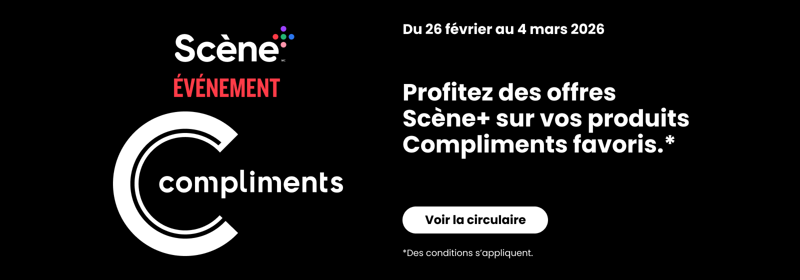 Scene plus evenement compliments