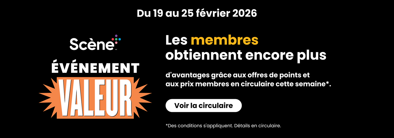 Scene plus evenement valeur