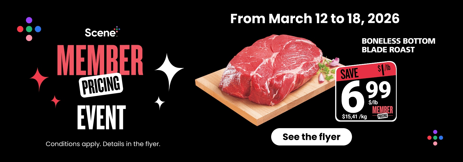 Boneless bottom blade roast