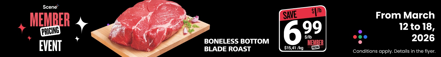 Boneless bottom blade roast