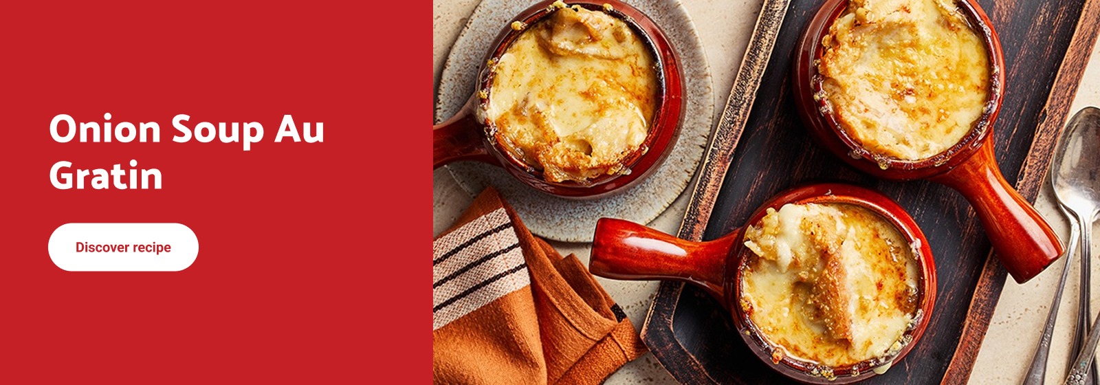 Onion Soup Au Gratin. Discover recipe.