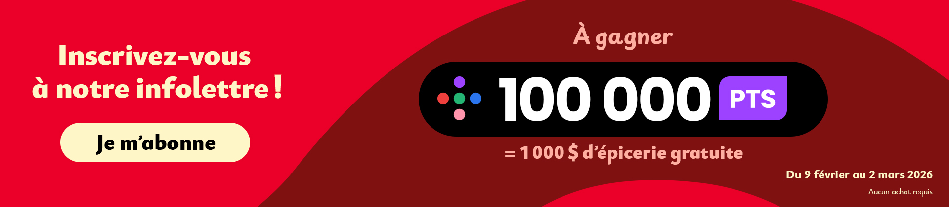 Inscrivez-vouz a notre infolettre