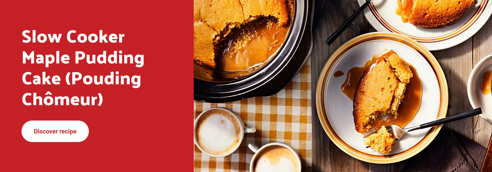 Slow cooker maple pudding cake