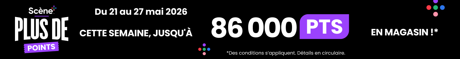 Scene plus de points.