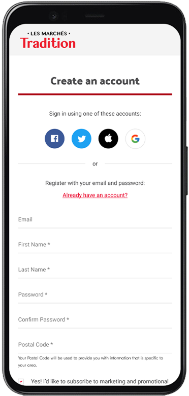 Create an account
