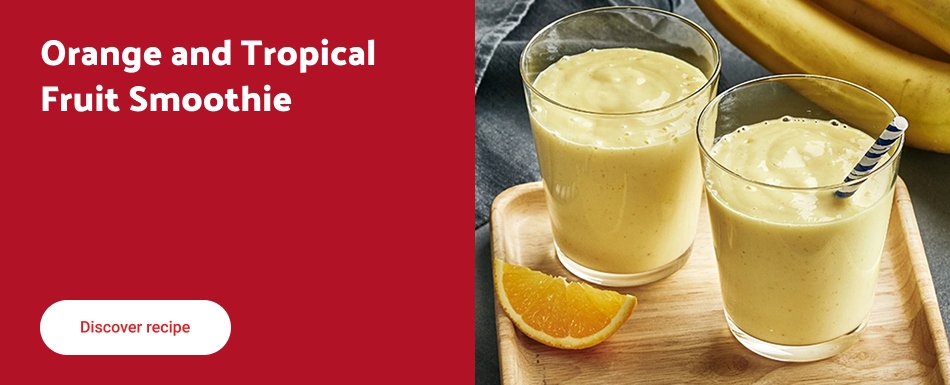 Orange and tropical fruit smoothie