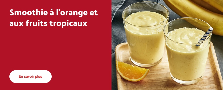 Smoothie à l’orange et aux fruits tropicaux