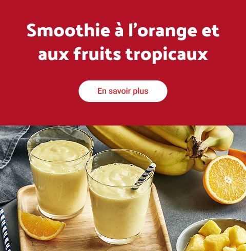 Smoothie à l’orange et aux fruits tropicaux