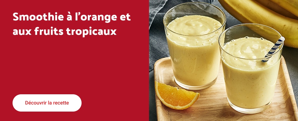 Smoothie à l’orange et aux fruits tropicaux