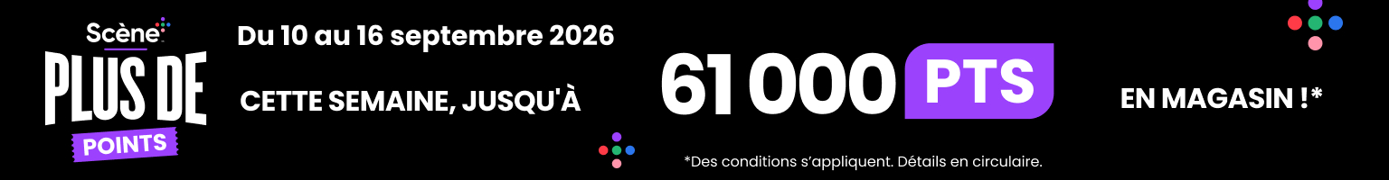 Scene plus de points.